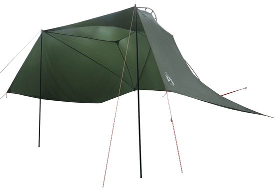 vidaXL - Auto - Tent - 350 - x - 250 - cm - Leger - Groen - Polyester - en - Staal