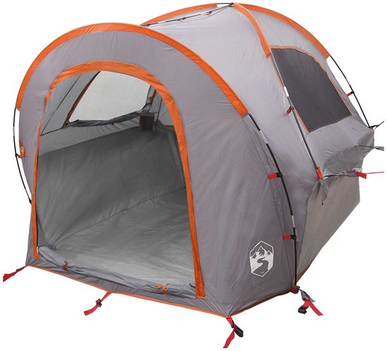 vidaXL - Auto - Tent - Grijs - en - Oranje - 200 - x - 170 - x - 170 - cm - Polyester - en - Staal