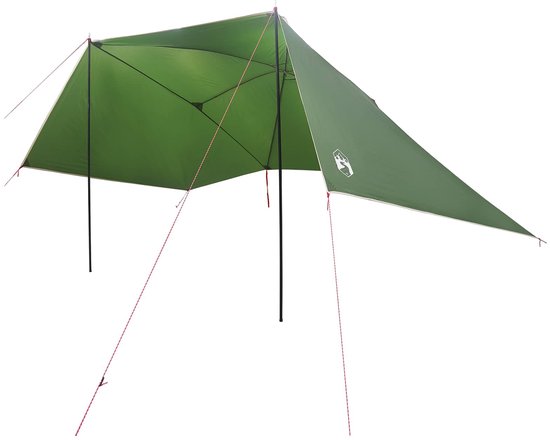 vidaXL - Auto - Tent - met - dak - Groen - 308 - x - 215 - x - 220 - cm - Polyester - en - Staal