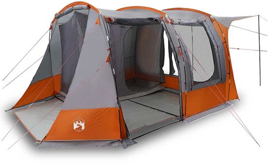 vidaXL - Autotent - waterdicht - grijs - en - oranje van Merkloos