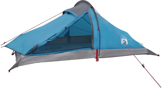 vidaXL - Backpacking - Tent - 2-persoons - Blauw - 185T - Polyester - met - PU - Coating van Vidaxl