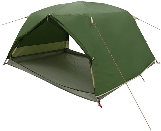 vidaXL - Backpacking - Tent - 4-persoons - Groen - 185T - Polyester - met - PU - Coating