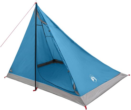 vidaXL - Backpacking - Tent - Blauw - 4-persoons - 185T - Polyester - met - PU - Coating