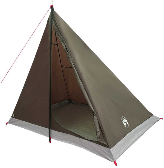 vidaXL - Backpacking - Tent - Bruin - en - Grijs - 2-persoons