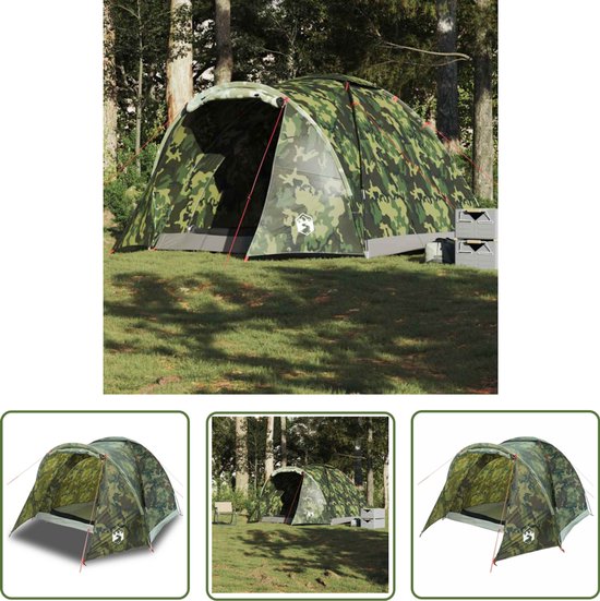 vidaXL Camouflerende Tent - Vis Tent - Vistent 2-persoons waterdicht camouflage - Watersporttent - Visserij Benodigheden - Camping Gear van Vidaxl