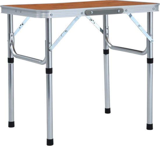vidaXL - Campingtafel - inklapbaar - 60x45 - cm - aluminium van Merkloos