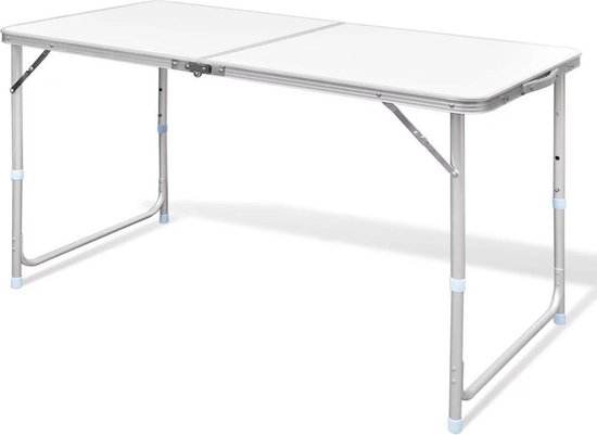 vidaXL - Campingtafel - inklapbaar - en - verstelbaar - 120x60 - cm - aluminium van Merkloos