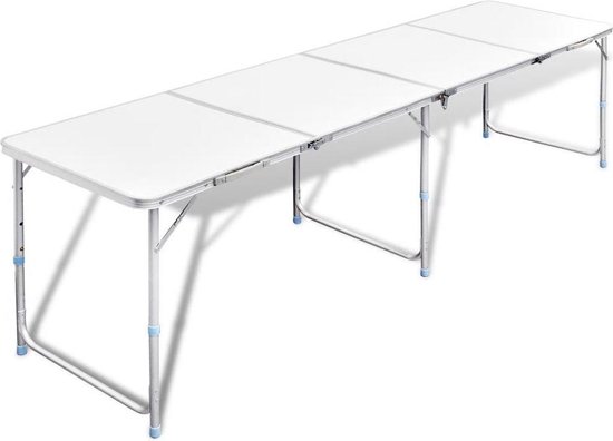 vidaXL - Campingtafel - inklapbaar - en - verstelbaar - 240x60 - cm - aluminium van Merkloos