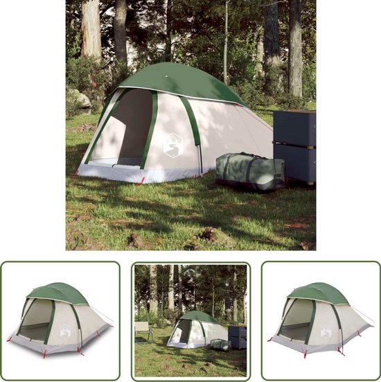 vidaXL Campingtent - Koepeltent - Koepeltent 1-persoons waterdicht groen - 1 Persoons Tent - Groene Tent - Waterdichte Tent van VidaXL