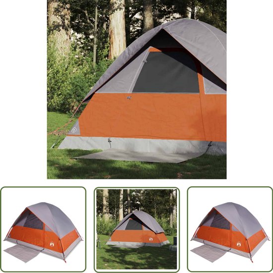 vidaXL Campingtent - Koepeltent - Koepeltent 2-persoons waterdicht oranje - Tweepersoons Tent - Reisitent - Outdoor Tent van Merkloos