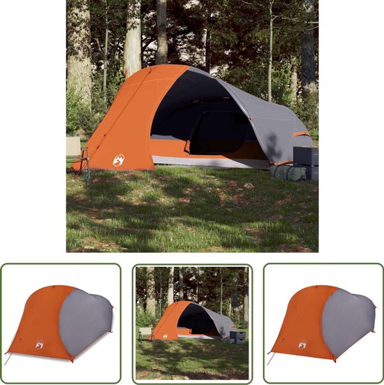 vidaXL Campingtent - Koepeltent - Koepeltent 4-persoons waterdicht oranje - Vier Persoons Tent - Waterdicht Tent - Reis Tent van Vidaxl