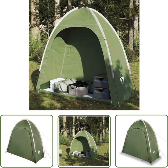 vidaXL Campingtent - Opbergtent - Opbergtent waterdicht groen - Watersdichte Tent - Groene Tent - Opberger van Merkloos