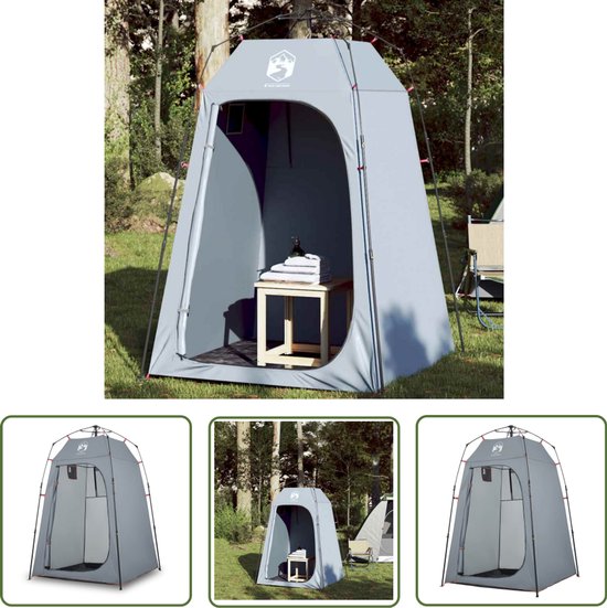 vidaXL Campingtent - Privacytent - Privacytent snelsluiting waterdicht grijs - Festivaltent - Douchetent - Kleedhok van Merkloos