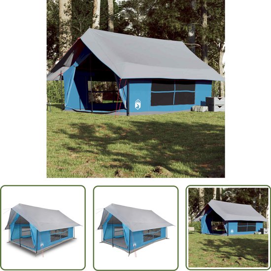 vidaXL Campingtent - Tenten - Tent 5-persoons waterdicht blauw - Kampeeruitrusting - Waterdichte Tent - Blauwe Tent van Merkloos