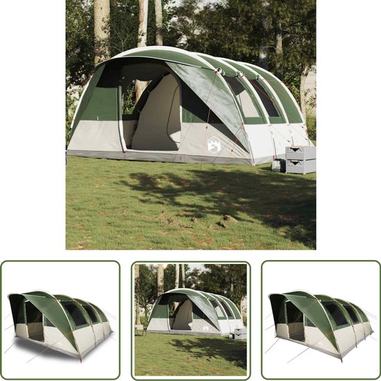vidaXL Campingtent - Tunneltent - Tunneltent 5-persoons waterdicht groen - Tent - Groene Tent - Waterdicht van Merkloos