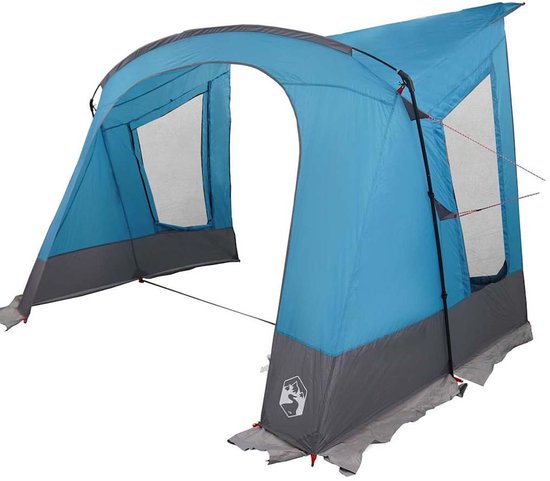vidaXL - Caravan - Tent - 3-Persoon - met - dak - Blauw - 330 - x - 252 - x - 245 - cm van Merkloos