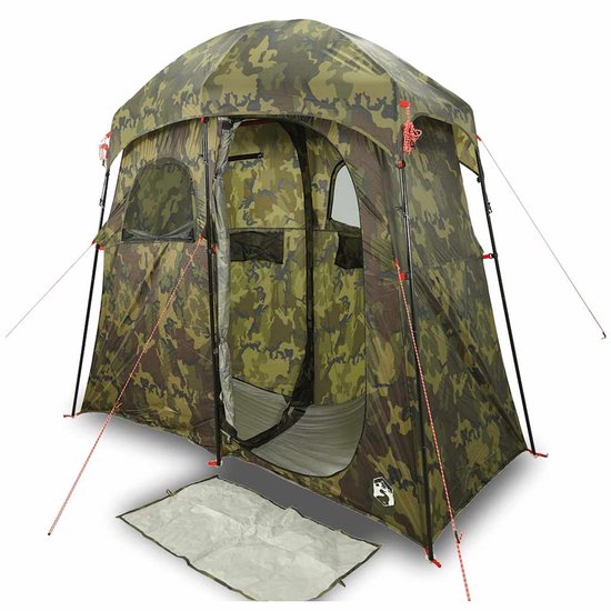 vidaXL - Douchetent - 2-persoons - waterdicht - camouflage van VidaXL