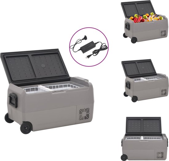 vidaXL Draagbare Koelbox - Grote inhoud - Efficiënte koeling - Dubbele modus - Bescherming autoaccu - Anti-trillingsfunctie - Draagbaar ontwerp - Koelbox van vidaXL