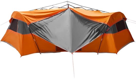 vidaXL - Familie - Binnen - Tent - Grijs - 520 - x - 520 - x - 190 - cm van Merkloos