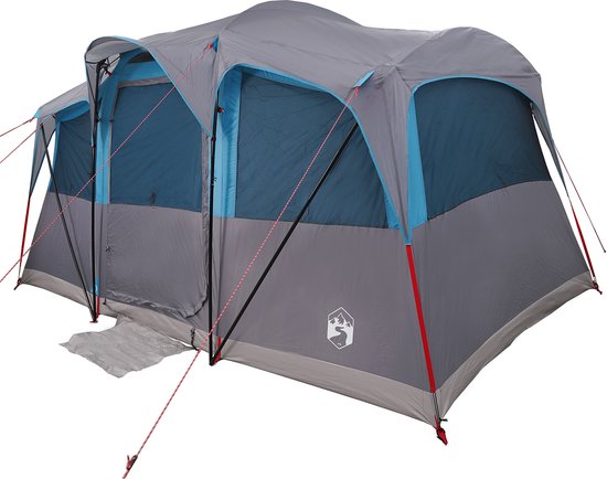 vidaXL - Familie - Tent - met - Raam - Koepel - Blauw - voor - 10 - Personen - - - Waterdicht van VidaXL