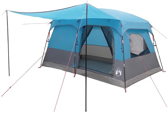 vidaXL - Familietent - 6-persoons - Blauw - Polyester