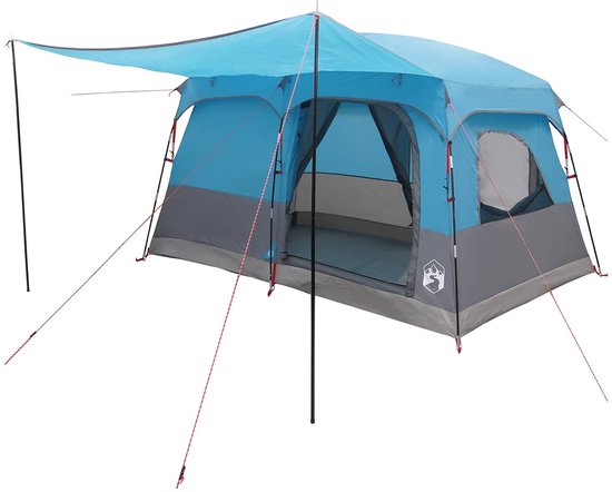 vidaXL - Familietent - 8-persoons - Blauw - Polyester