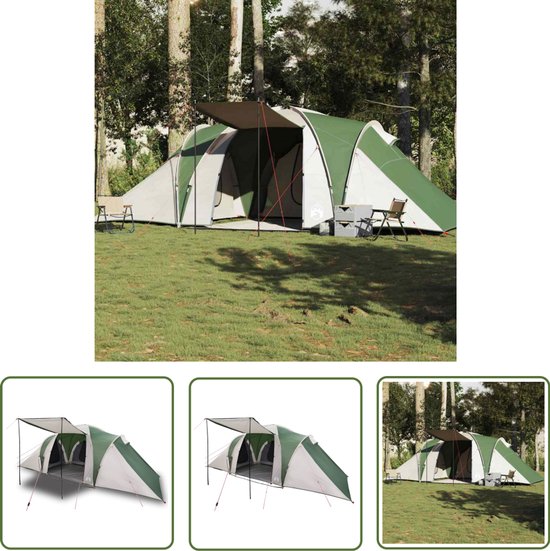 vidaXL Familietent - Koepeltent - Koepeltent 6-persoons waterdicht groen - Campingtent - Waterdichte Tent - Groene Tent van VidaXL