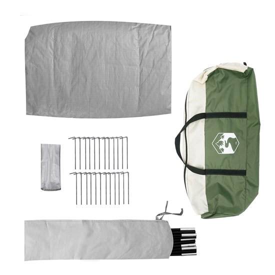 vidaXL - Familietent - Tipi - Groen - 10-Persoon - Waterdicht van VidaXL