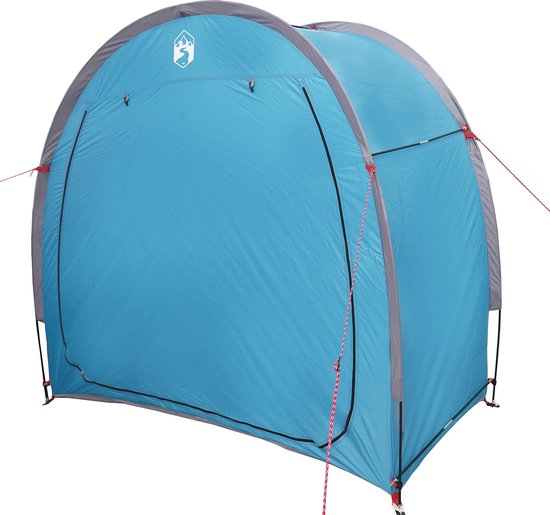 vidaXL - Fietstent - met - dak - met - opslag - Blauw - 210 - x - 90 - x - 174 - cm van VidaXL