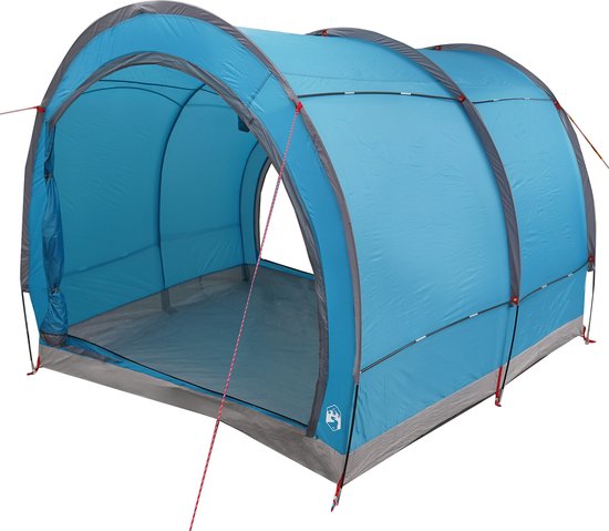 vidaXL - Fietstent - met - dak - met - opslag - met - luchtopening - Blauw - 256 - x - 222 - x - 182 - cm van VidaXL