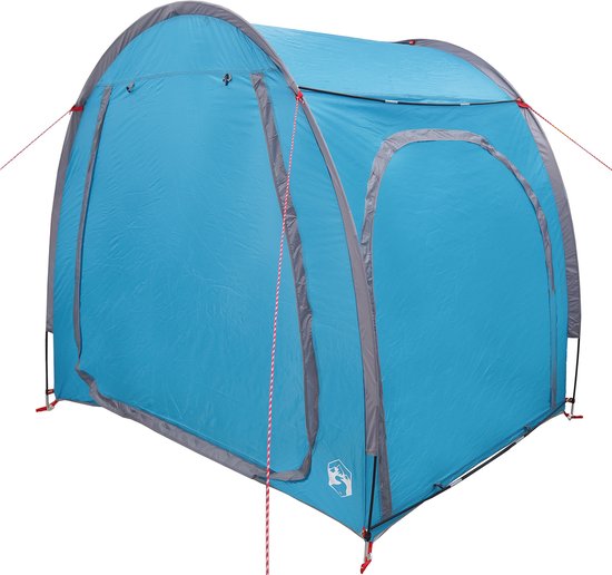 vidaXL - Fietstent - met - dak - met - opslag - met - luchtopening - Blauw van VidaXL
