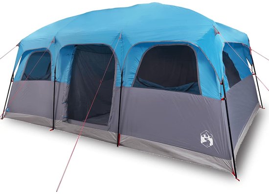 vidaXL - Gezinstent - 9-persoons - waterdicht - blauw van Vidaxl