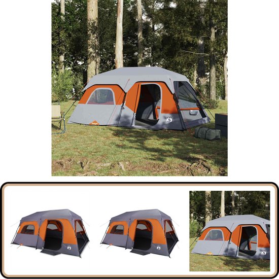 vidaXL Gezinstent 9-persoons - Waterdicht - Snelopzetbaar Kampeer Tent - Gezinstent - Tent Groot - Familie Tent - Camping Tent van VidaXL
