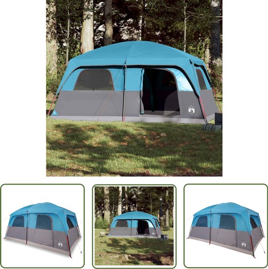 vidaXL Gezinstent - Kampeertent - Gezinstent 8-persoons waterdicht blauw - Familie Tent - 10 Persoons Tent - Blue Tent van Vidaxl
