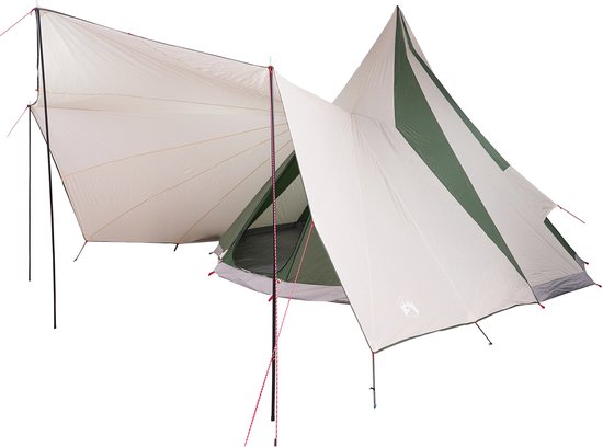vidaXL - Gezinstent - Tipi - Groen - 12-Persoons - Waterdicht van VidaXL