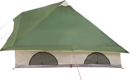 vidaXL - Gezinstent - Tipi - Groen - 8-Personen - Waterdicht van VidaXL