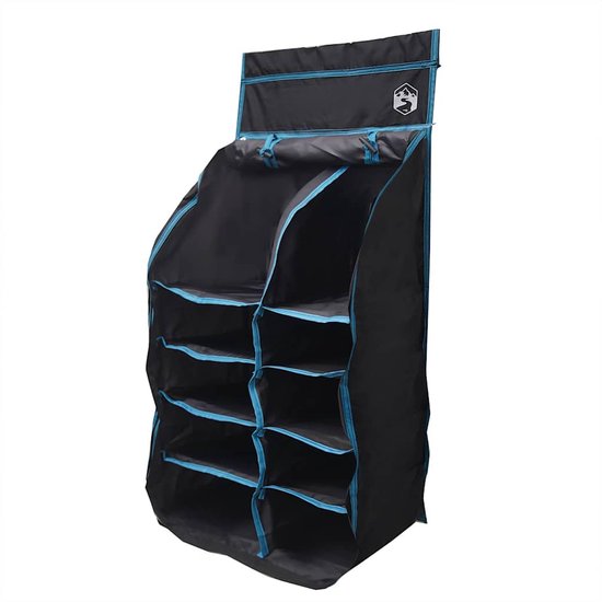 vidaXL - Hangende - Tent - Organizer - 10 - Vakjes - Zwart - 40,5 - x - 25 - x - 80 - cm