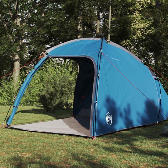 vidaXL - Huisje - Tent - 2-persoons - Blauw - taft