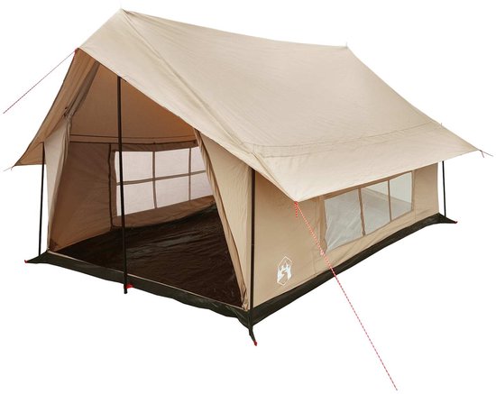 vidaXL - Huisje - Tent - Crèmekleurig - 340 - x - 246 - x - 210 - cm - Polykatoen