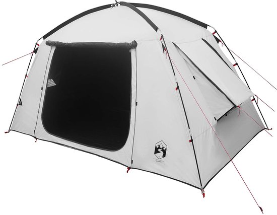 vidaXL - Huisje - Tent - met - dak - Wit - Blackout - 300 - x - 210 - x - 156 - cm - Polyester