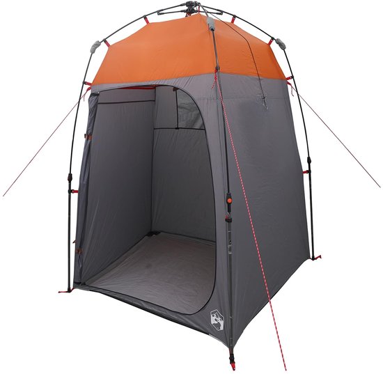 vidaXL - Instant - Tent - 2-Persoons - Snelle - Ontgrendeling - Grijs - en - Oranje van Merkloos