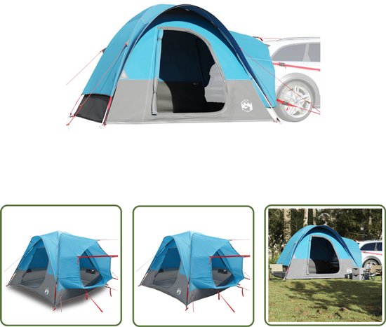vidaXL Kampeeraccessoires - Autotent - Autotent 4-persoons waterdicht blauw - Campingtenten - Caravan Accessoires - Reisgerei van Merkloos
