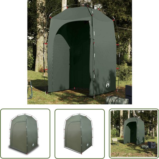 vidaXL Kampeeraccessoires - Douchetent - Douchetent waterdicht olijfgroen - Regenproof - Wasserichte Tent - Olijfkleurig van Merkloos