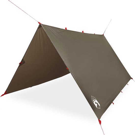 vidaXL - Kampeerluifel - waterdicht - 306x306 - cm - bruin van VidaXL