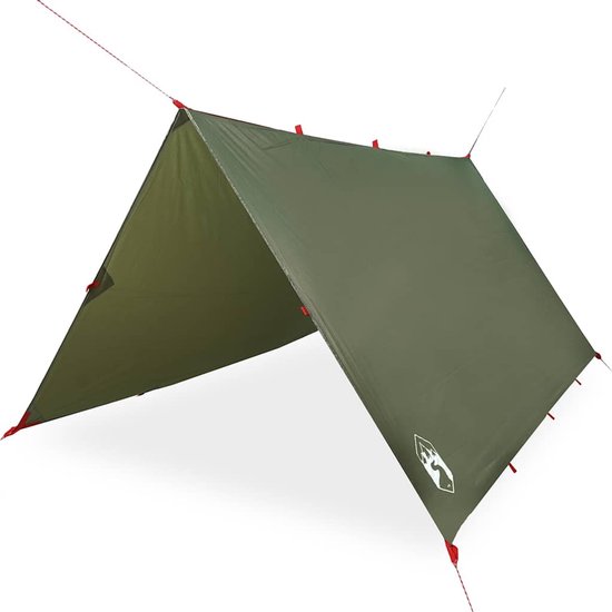 vidaXL - Kampeerluifel - waterdicht - 306x306 - cm - olijfgroen van Vidaxl