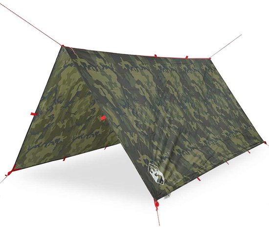 vidaXL - Kampeerluifel - waterdicht - 366x306 - cm - camouflage van Merkloos