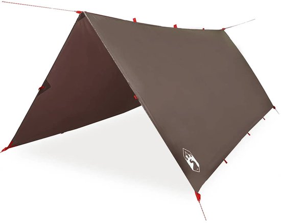 vidaXL - Kampeerluifel - waterdicht - 406x306 - cm - bruin van VidaXL