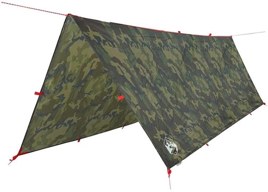 vidaXL - Kampeerluifel - waterdicht - 406x306 - cm - camouflage van Merkloos