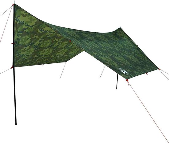 vidaXL - Kampeerluifel - waterdicht - 438x376x212 - cm - camouflage van VidaXL