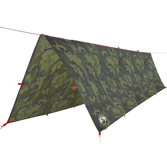 vidaXL - Kampeerluifel - waterdicht - 506x306 - cm - camouflage van Merkloos